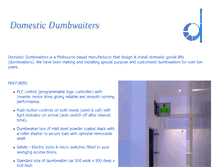 Tablet Screenshot of domesticdumbwaiters.com.au